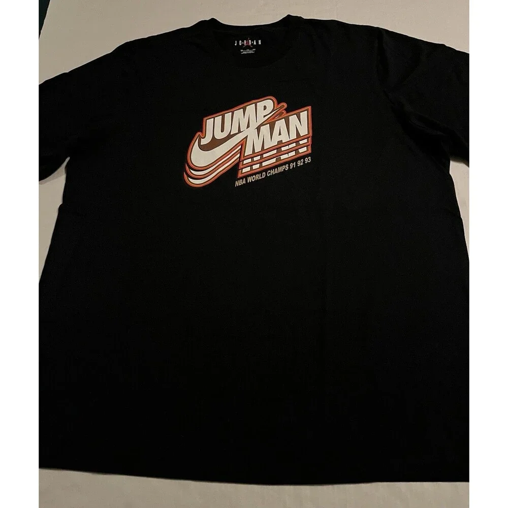 NEW Jordan Nike Jumpman NBA Champions Graphic Print T-Shirt 2XL Retro AJ1 Black